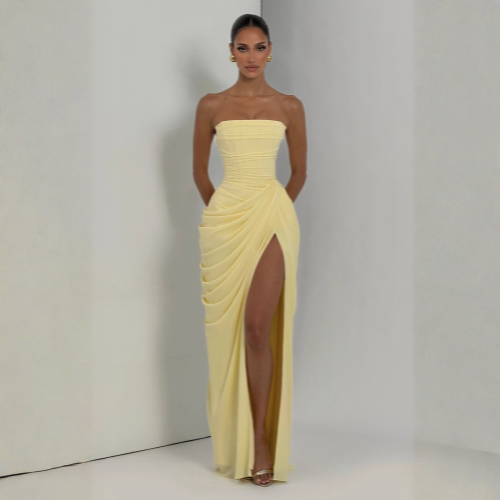 Vestido Drapeado Sirena