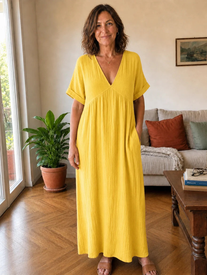 Alessia | Vestido Maxi de Muselina