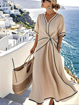Arianna | Vestido Maxi Cruzado Escote en v