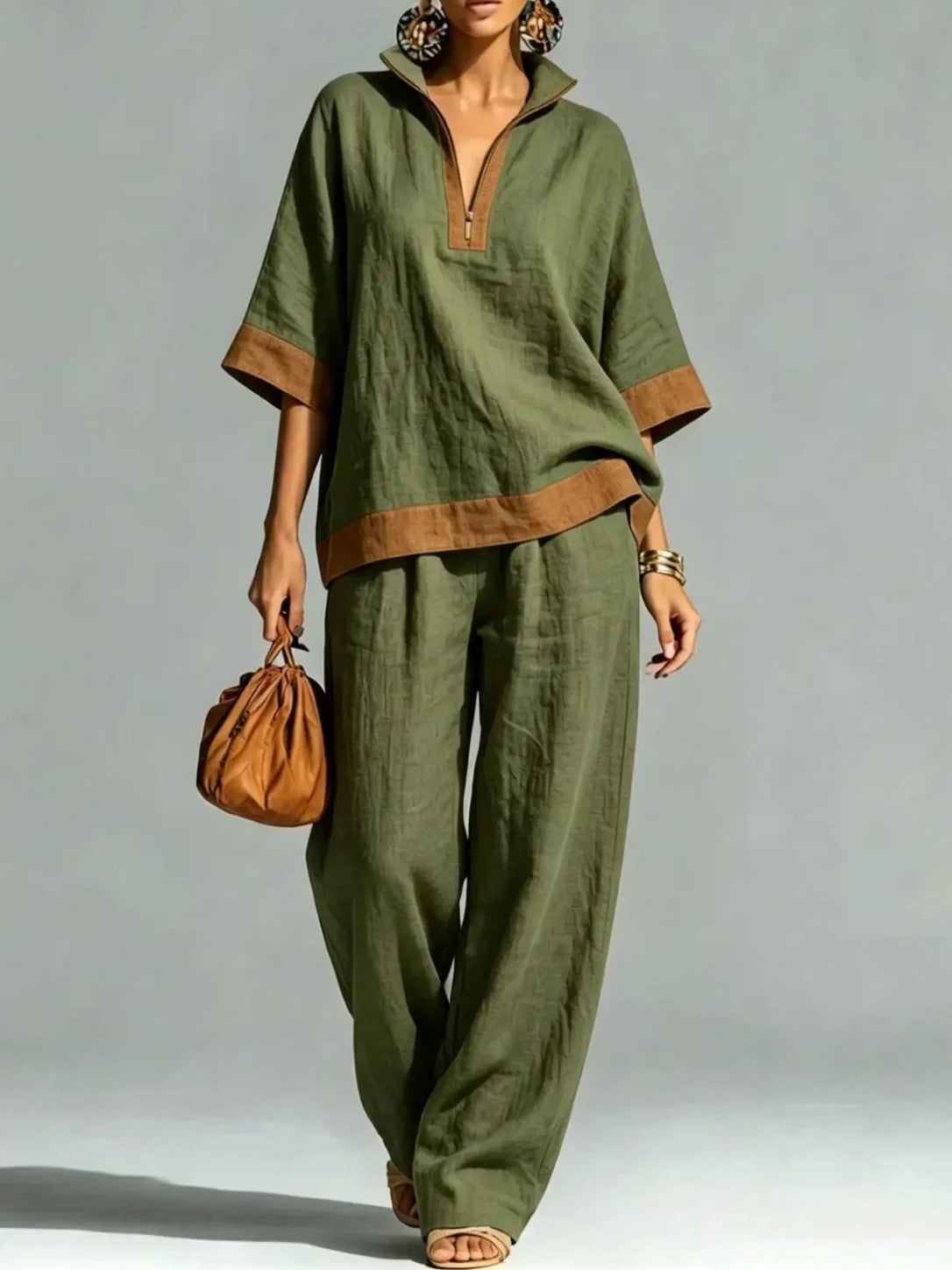 Ginevra | Conjunto Fluido Con Cuello Alto