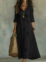 Bianca | Vestido Maxi Bordado Bohemio