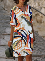 Cecilia | Vestido Corto Estampado Escote en v