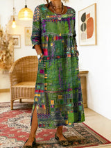Ginevra | Vestido Midi Artistico Acampanado