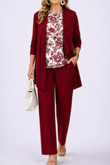 Valentina | Conjunto Tres Piezas Fluido Estampado