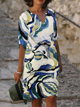 Cecilia | Vestido Corto Estampado Escote en v