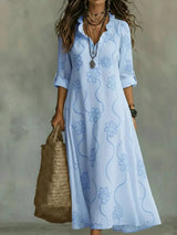 Bianca | Vestido Maxi Bordado Bohemio