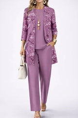 Valentina | Conjunto Tres Piezas Fluido Estampado