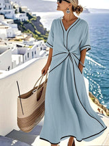 Arianna | Vestido Maxi Cruzado Escote en v