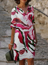 Cecilia | Vestido Corto Estampado Escote en v