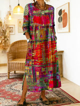 Ginevra | Vestido Midi Artistico Acampanado