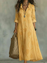 Bianca | Vestido Maxi Bordado Bohemio