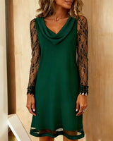 Greta | Vestido Corto Elegante Con Maniche in Encaje