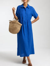 Aurora | Vestido Maxi Fluido Con Bolsillos