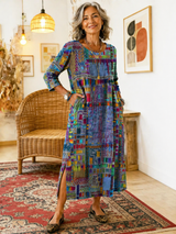 Ginevra | Vestido Midi Artistico Acampanado