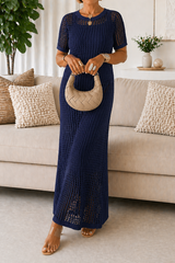 Valentina | Vestido Maxi Calado Con Fondo