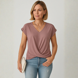 Donatella I camiseta casual con cuello en V