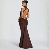Vestido Halter Drapado