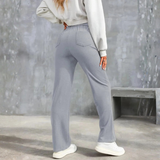 Pantalón Casual de Tiro Alto con Botonadura Frontal