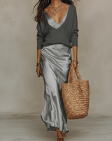 Elena | Vestido Satinato Midi