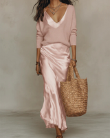 Elena | Vestido Satinato Midi