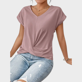 Donatella I camiseta casual con cuello en V