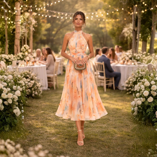 Vestido Halter Floral
