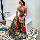 Vestido Strapless Mármol