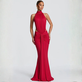 Vestido Halter Drapado