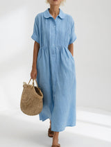 Aurora | Vestido Maxi Fluido Con Bolsillos