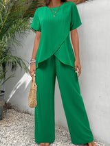 Eleonora | Conjunto Palazzo Cruzado Plissé