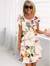 Aurora | Vestido Elegante Fluido Con Volantes