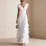 Chiara | Vestido Largo Elegante Con Volantes