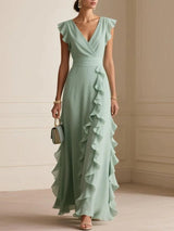 Chiara | Vestido Largo Elegante Con Volantes