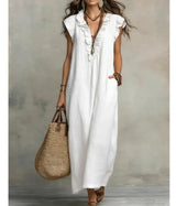 Valentina | Vestido Maxi Bohemio Con Volantes