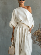 Eleonora | Conjunto Elegante de un Hombro Dos Piezas