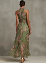Camilla | Vestido Maxi Floral Con Escote Halter
