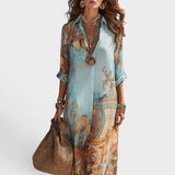 Arianna | Vestido Blusa Maxi Estampado