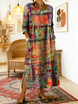 Ginevra | Vestido Midi Artistico Acampanado