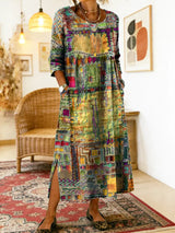 Ginevra | Vestido Midi Artistico Acampanado