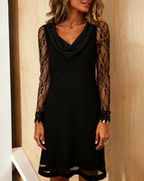 Greta | Vestido Corto Elegante Con Maniche in Encaje