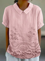 Chiara | Blusa Floral Con Cuello