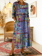 Ginevra | Vestido Midi Artistico Acampanado