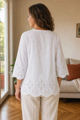Eleonora | Blusa Bordada Refinada