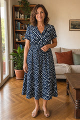 Greta | Vestido Midi Estampado