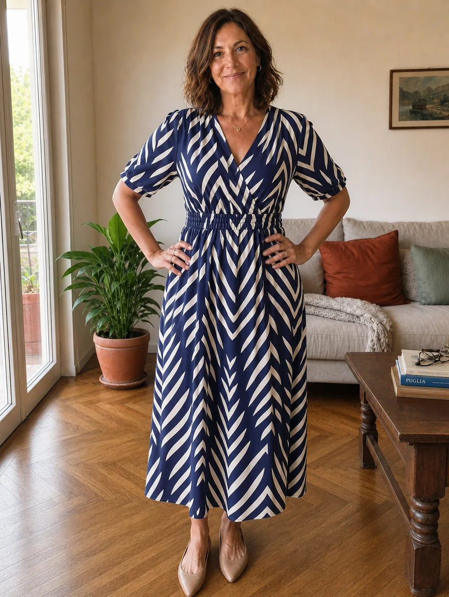 Aurora | Vestido Midi Acampanado Elegante