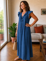 Chiara | Vestido Largo Con Volantes