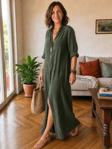 Livia | Vestido Maxi Camisero