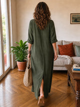 Livia | Vestido Maxi Camisero