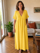 Alessia | Vestido Maxi de Muselina