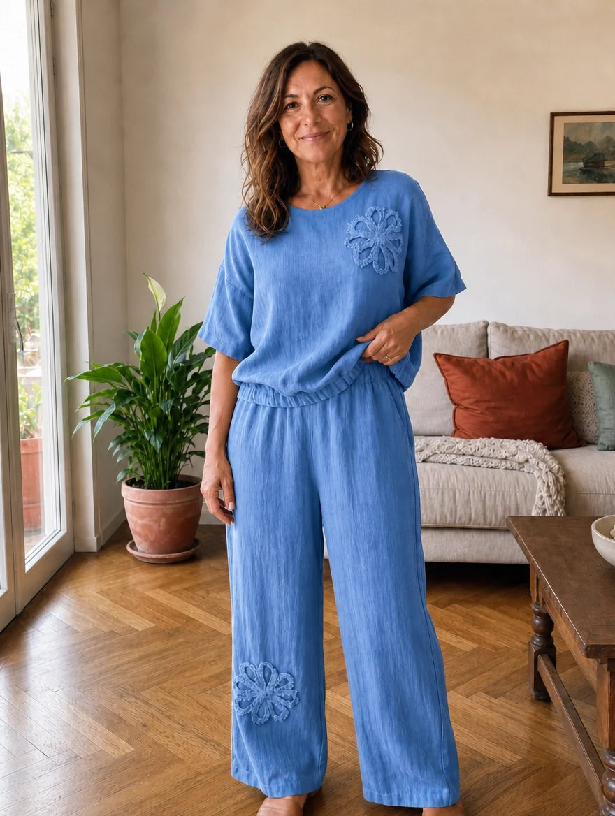 Matilde | Conjunto Bordado de Lino
